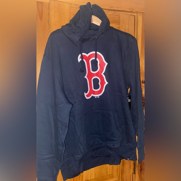🎉HP🎉🎉NEW HOODIE BOSTON RED SOX Pullover 47 Brand Navy Sweatshirt Kangaroo XL - Picture 10 of 10